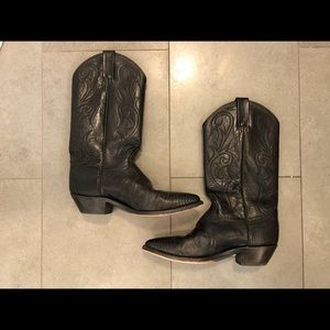 Vintage black cowboy boots